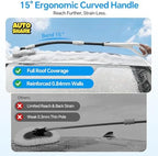7-in-1 Car Wash Kit with 20L Folding Bucket & Brush – Car Wash Mop with Long Handle, 15° Curved Aluminum Pole for SUV Roof, Car Washing Brushes & Cleaning Supplies, RVs-White. - Image 3
