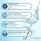 Pressure Washer Extension Wand for Gutter Cleaning - Stainless Cleaning Tools with Spray Nozzle Tips,30°90°120°Curved Rod 1/4’’Quick Connect Replacement for Anti-Leaked Ring 4000 PSI - Image 5