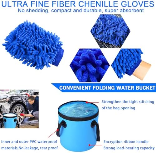 Car Wash Kit with Foam Gun, Bucket and Cleaning Tool, Car Washing Kit - Image 5