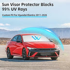 Windshield Sun Shade for Hyundai Elantra 2011-2026 Sunshade - Image 2