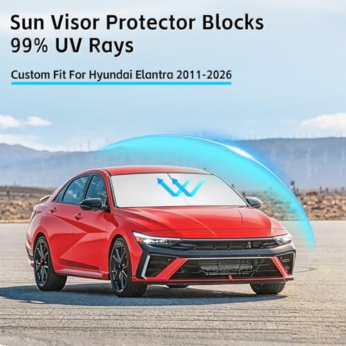 Windshield Sun Shade for Hyundai Elantra 2011-2026 Sunshade - Image 2