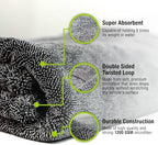ExoForma Mega Car Drying Towel - Holds Up to 9 lbs, No Streaks, Scratches, or Water Spots | 1200 GSM Microfiber Double Twist Pile & Edgeless Design, 1 Quick & Effortless Dry, 2 Pack - 24” x 36” - Image 4