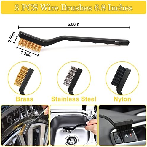 TTRCB 27Pcs Car Detailing Kit, Car Detailing Brush Set, Auto Detailing Drill Brush Set, Car Detailing Brushes, Car Wash Kit, Car Accessories, Car Cleaning Tools Kit for Interior, Exterior, Wheels - Image 5
