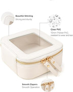 Clear Makeup Bag Small, Mini Travel Cosmetic Case Transparent TSA Approved Toiletry Bag with Zipper Portable Make Up Pouch for Purse Traveling Car Essentials Organizer for Women Men - Image 5