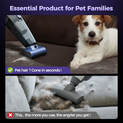 Pet Hair Handheld Vacuum Cordless: 20000PA Rechargeable Car Vacuum Cleaner - Image 4