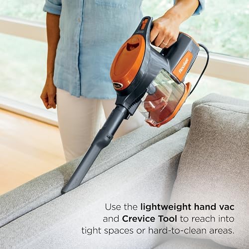 Shark Rocket Corded Stick Vacuum, Carpet & Hard Floors, Gray/Orange, HV301 - Image 5