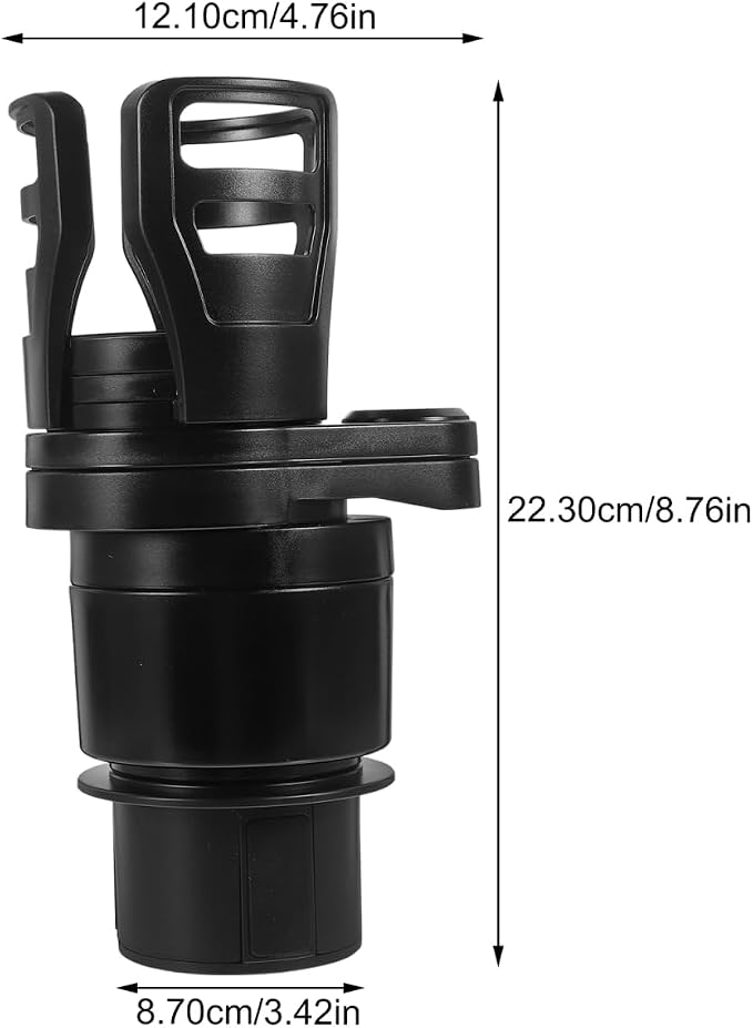 Cabilock Car Cup Holder Expander Multifunction Car Drink Holder with Rotating Base Adjustable Water Cup for Organizer Storage for Mugs and Bottles - Image 2