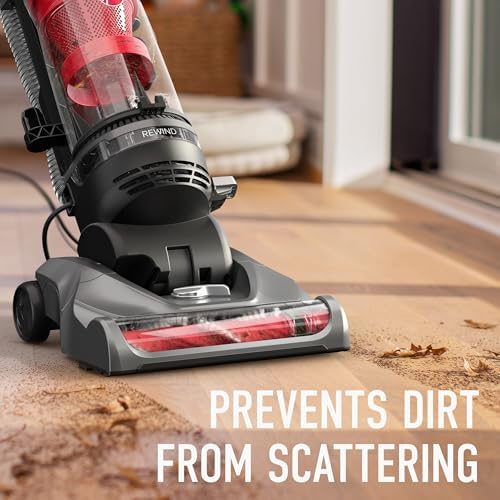 Hoover Rewind Pet Upright Bagless Vacuum Cleaner for Carpet and Hard Floors, Automatic Cord Rewind, Above Floor Cleaning Corded Vacuum Cleaners for Home Use, Gray - Image 6