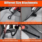 Car Cleaning Kit, Orange 17pcs Car Interior Detailing Kit with High Power Handheld Vacuum, Detailing Brush Set, Windshield Cleaner, Cleaning Gel, Complete Auto Accessories for Women Men Teens - Image 4