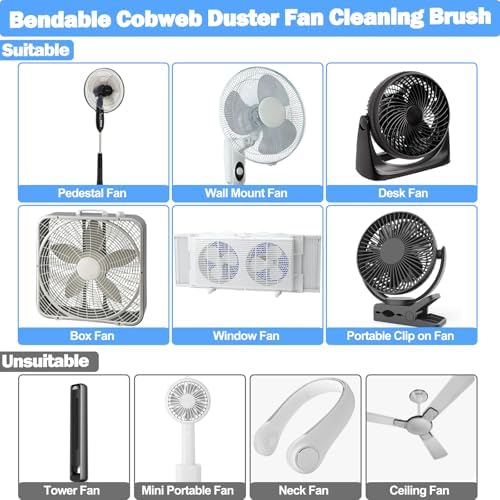 XANGNIER Fan Cleaning Brush Dust Removal Tool Kit,Bendable,10 Pcs - Image 3