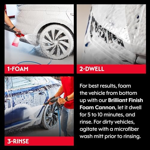 Griot's Garage Brilliant Finish Snow Foam, Foaming Car Wash Soap for Deep Cleaning and Glossy Shine, Use with Foam Cannons or Foaming Sprayers, 10848, 48oz - Image 5