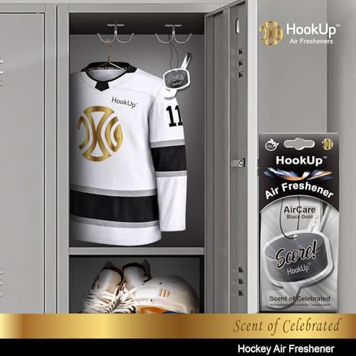Hockey Car Air Freshener by HookUp - 50 Pack - Black Gold Scent (Extra Strong) | Unique Hockey Gift for Players, Coach, Fans | Hanging Car Accessory with Long Lasting Fresheners Smell - Image 6