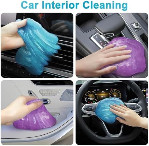 FiveJoy Car Cleaning Gels, 4-Pack Universal Auto Detailing Tools Car Interior Cleaner Putty, Dust Cleaning Mud for PC Tablet Laptop Keyboard, Camera, Printers, Calculator - 320g (2.8oz/pcs) - Image 7