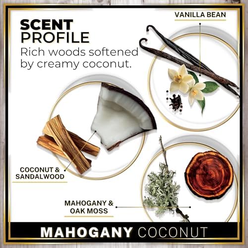 Urban Naturals Car Air Freshener Diffuser 3 Pack - Mahogany Coconut Scent, 45+ Days Long Lasting Fragrance, Made in USA, Glass & Wood, Hanging Design + Vent Cip, Easy to Use - Image 4