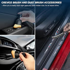 Car Detailing Brushes Set, 8-Piece Auto Detail Cleaning Brush Tool Kit in Soft/Middle/Hard, Crevice Brush, Dust Brush for Car Interior & Exterior, Leather, Air Vents, Emblems, Wheels Wash & Care - Image 7