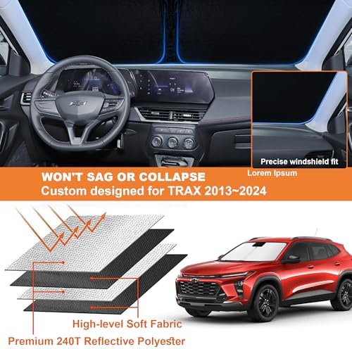 Foldable Front Windshield Sunshade fit for Chevrolet Trax 2013-2024 - Image 6