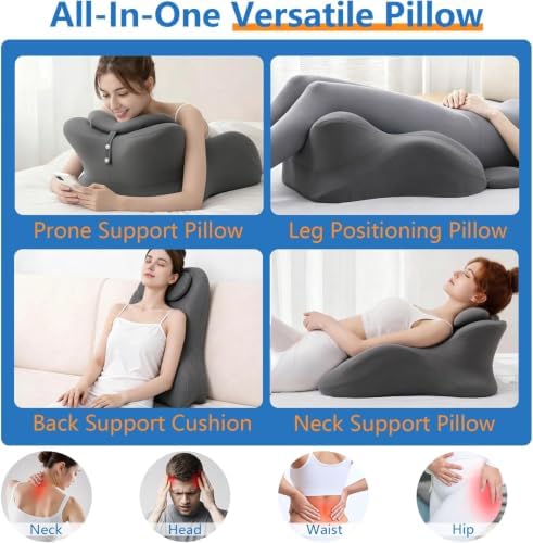 Memory Foam Wedge Pillow, 27° Sweet Spot Pillow for Intimacy- Grey - Image 5