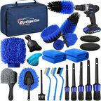 Qydipclin 23Pcs Car Detailing Kit, Car Detailing Brush Set, Car Wash Cleaning Kit, Car Detailing Brushes, Professional Car Care Kit for Interior Exterior Wheels, Blue by Qydipclin