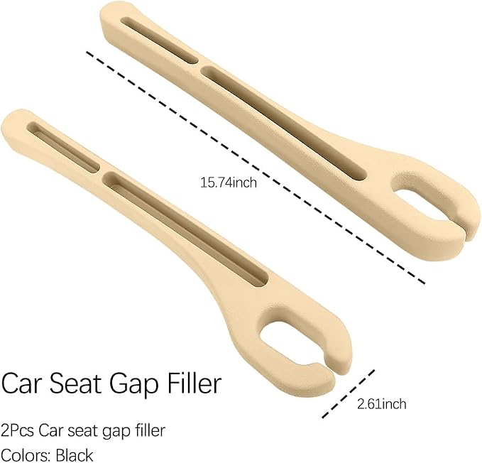 2PCS Car Seat Gap Filler Organizer with Phone Holder,[Upgrade Version] Car Seat Gap Organizer for Prevent Falling,Essential Car Accessories Car Side Seat Gap Filler (Beige) - Image 2