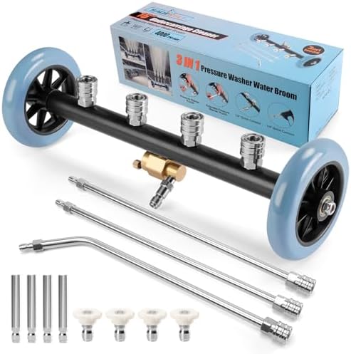 3-In-1 Under Carriage Pressure Washer, 16 Inch Pressure Washer Water Broom by Unknown