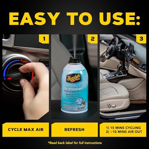 Meguiar’s Whole Car Air Refresher Odor Fighting MIst, New Car Scent, 2 Oz - Image 6