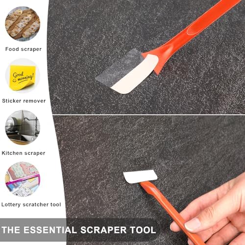9 Pieces Plastic Scraper, No-Scratch Paint Scraper Tool Portable Car Crevice Cleaning Tool Multi-use Kitchen Scraper Small Sticker Remover for Tight Spaces, Crevices, Food, Labels, Oil Stains, Dirt - Image 6