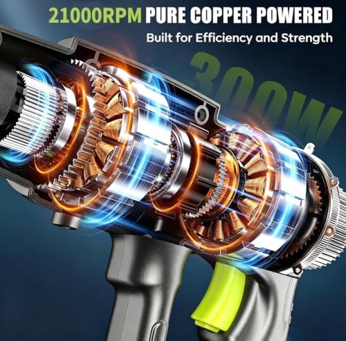 Cordless Car Washer,1000 PSI with Half-Hour Runtime & 6-in-1 Swivel Nozzle, 16.4FT High-Elastic Hose,Portable Handheld Car Washer,Suitable for Cars/Floors/Gardens Cleaning - Image 3