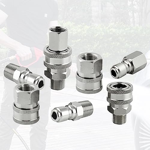 Raincovo Pressure Washer Quick Connect 3/8 Inch, Stainless Steel, 8 Piece - Image 5