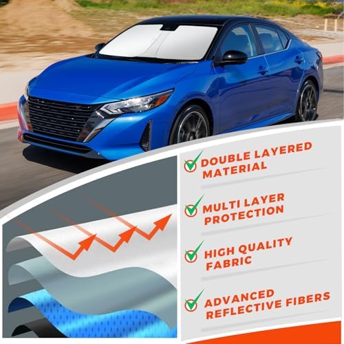 Foldable Front Windshield Sunshade fit for Nissan Sentra 2020-2026 - Image 4