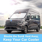 TINGLU Sun Shade for Ford Transit 2015-2024 2025 2026 Accessories Windshield Sun Shade Window Shade UV Rays Protection Sun Visor Cover with Steering Wheel Sunshade Storage Bag - Image 5