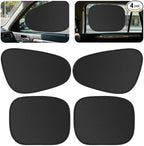 Car Window Sunshade Privacy Curtains, Car Side Window Sunshade Shade for Car Windows, 100% Light Blocking, for Breastfeeding, Napping, Changing, Camping, Side Window Baby Shade, 4 PCS by coldpa