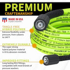 Flexzilla Pressure Washer Replacement Hose, 1/4 in. x 50 ft., 3100 PSI, M22 Fittings, No-Kink, Lightweight, ZillaGreen - Image 2