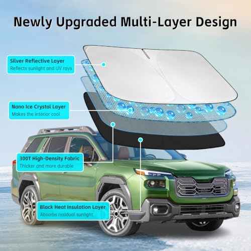 Windshield Sun Shade for Subaru Outback 2020-2026 Sunshade - Image 3