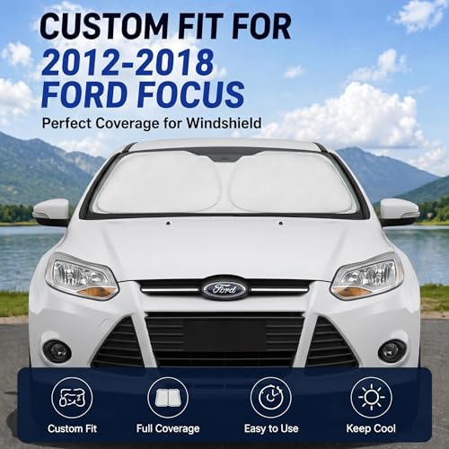 Custom Fit Windshield Sun Shade for Ford Focus 2012-2018 - Image 2