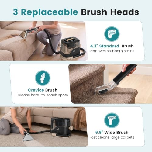 OLIXIS Carpet Cleaner Machine Upholstery Couch Cleaner Solution Portable - Image 3