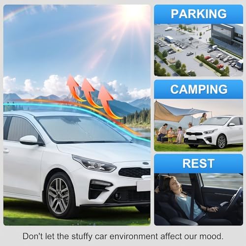 Custom Fit Windshield Sun Shade for Kia Forte 2019-2026 - Image 6