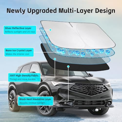 Windshield Sun Shade for Acura ADX 2025-2026 Sunshade - Image 3