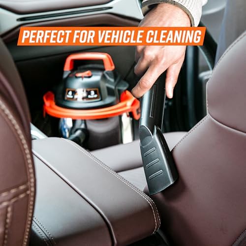 Armor All VO408S 0901 4 Gallon 3 Peak HP Stainless Steel Wet/Dry Vacuum, Orange - Image 5