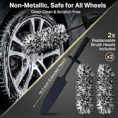 9PCS Wheel Detailing Cleaning Kit Metal-Free Scratch-Free Rim Brush - Image 3