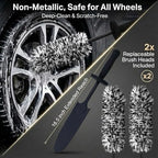 9PCS Wheel Detailing Cleaning Kit Metal-Free Scratch-Free Rim Brush - Image 3