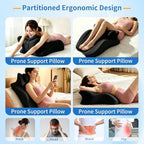Memory Foam Wedge Pillow with Chest Pressure Relief Area- Black - Image 5