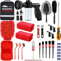 LIANXIN Car Wash Kit -Car Cleaning Kit Cars Washs Foam Gun Microfiber Sponge Cars Washing Kits Tire BrushTowels Complete Large Washs Mitt by LIANXIN