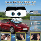Tesla Model Y/3 Windshield Sun Shade, Classic Black - Image 4