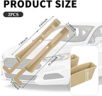 Stacool 2PCS New Car Seat Gap Filler with 2 Storage Areas,Stylish Car Seat Gap Storage for Stabilizing Phone,Keys Wallet,Universal Car Seat Gap Filler Organizer (Carbon Beige) - Image 2