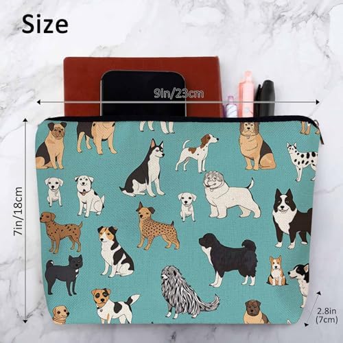 Dogs Cosmetic Bags For Women, Pet Puppy Dachshund Pug Dogs Cute Roomy Makeup Bag Toiletry Bag Accessories Organizer Storage Bags Makeup Pouch For Travel Business Gym Camping Bathroom - Image 4