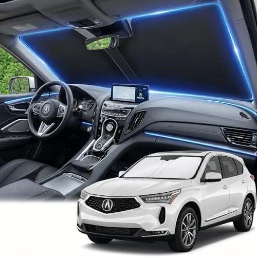 Windshield Sun Shade for Acura RDX 2019-2024 2025 2026 Front Window Shade Custom Fit RDX Accessories Sun Visor Foldable Shade Blocks UV Rays Summer Must Have Car Accessories by AuyNeas