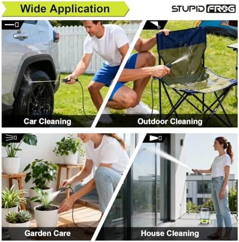 Portable Pressure Washer with 12L Foldable Large Capacity Tank - Image 2