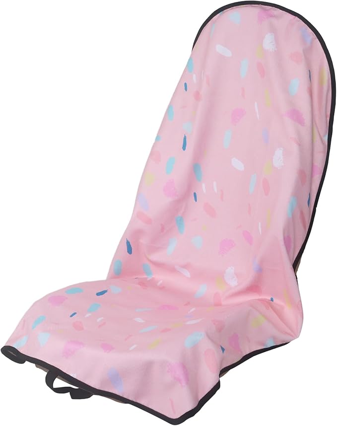 Sweat Towel Car Seat Cover Protector Front Seats for Gym Workout, Running, Swimming, Beach and Hiking, Waterproof Universal Seat Cover for Car, Trucks, Van & SUV (1, Pink Marble, Front) by Unknown