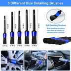 62'' Car Wash Brush Kit Mitt Mop Sponge with Long Handle, 1 Chenille Scratch-Free Replacement Head, Windshield Window Squeegee,Car Duster,Car Detailing Brushes,Tower,Car Cleaning Kit for Cars RV Truck - Image 5
