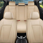 Car Seat Covers Full Set Custom Fit For Hyundai Sonata 1999-2026 ,Beige | Premium Faux Leather, Waterproof, Anti-Slip, Airbag Compatible, Breathable, Car Seat Protectors, 2 Rows 5 Seats - Image 2
